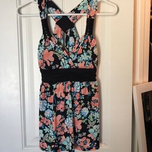 Candie’s flower dressy tank top